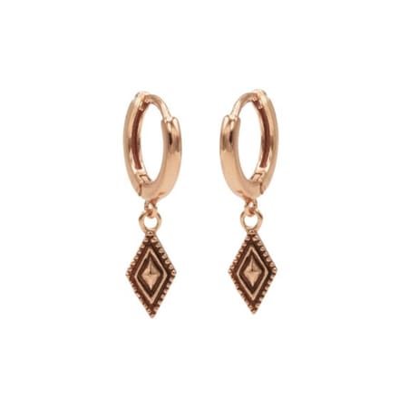 Karma hinged hoops symbool dots line diamond rosé gold M2491HIN
