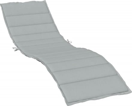 vidaXL - Ligbedkussen - 200x60x4 - cm - stof - gemêleerd - lichtgrijs