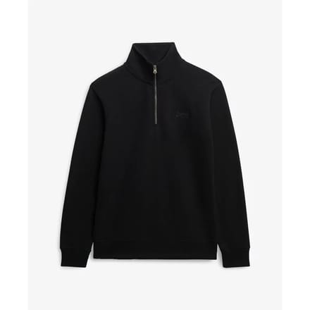 Superdry - Essential sweatshirt met logo en halve rits - Heren - Truien