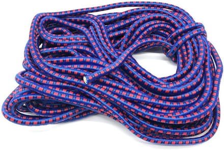 Rubberen Touw - Spanband Elastiek - Zeilen Vastzetten - Hoge Kwaliteit Rubber - 20 Meter - Zwart