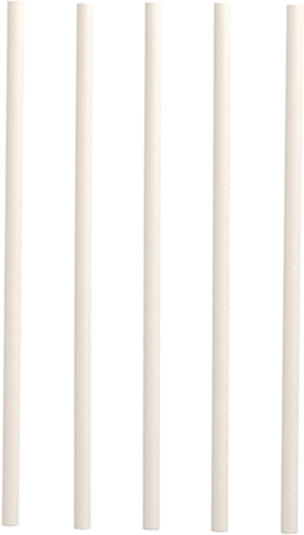 135 Shake rietjes, papier pure Ø 8 mm · 25 cm wit