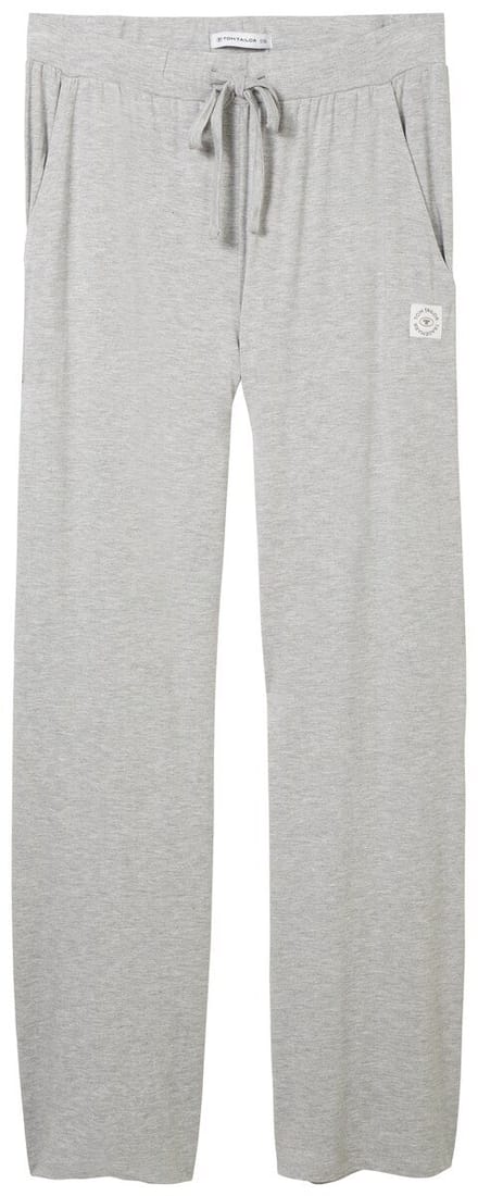 Tom Tailor - Pyjamabroek in gemêleerde look - Maat M/38 - grey-medium-melange