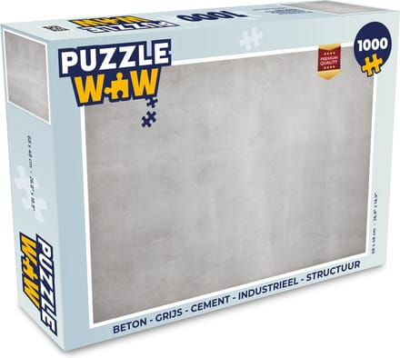 Puzzel Beton - Grijs - Cement - Industrieel - Structuur - Legpuzzel - Puzzel 1000 stukjes volwassenen