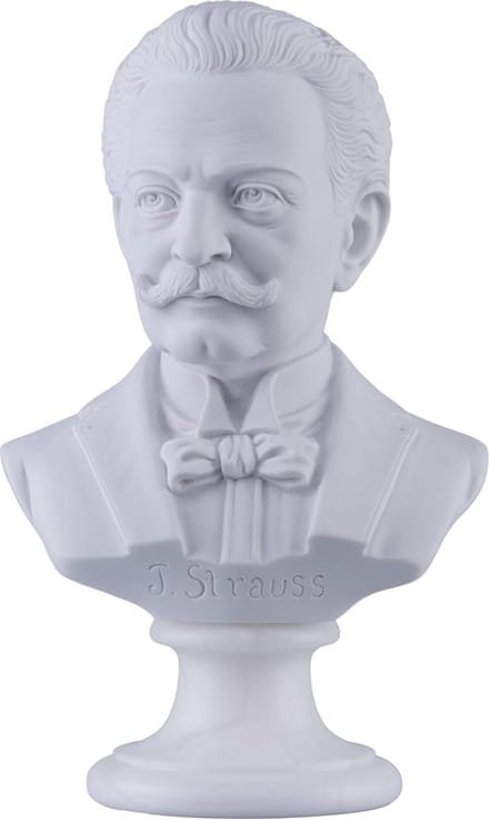 Music Gifts - Albast borstbeeld Strauss - 22 cm