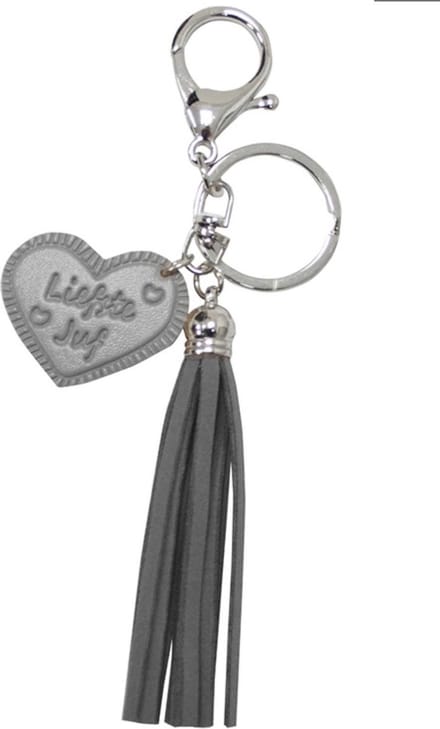 Verhaak Sleutelhanger Leather Nature Unisex Leer Grijs