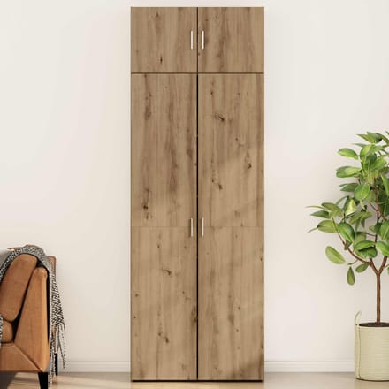 vidaXL - Opbergkast - 2 - st - Artisan - Eiken - 80 - x - 42,5 - x - 225 - cm