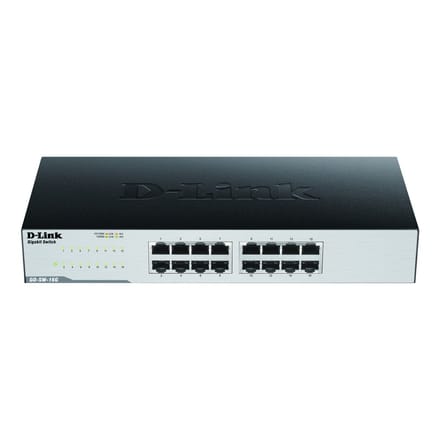 D-Link GO-SW-16G - Netwerkswitch - Unmanaged - 16 Poorten - Grijs