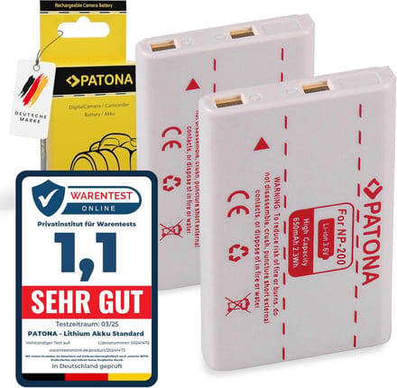 2x Batterij Vervanger voor NP-200 – Compatibel met Dimage X, Xi, Xt