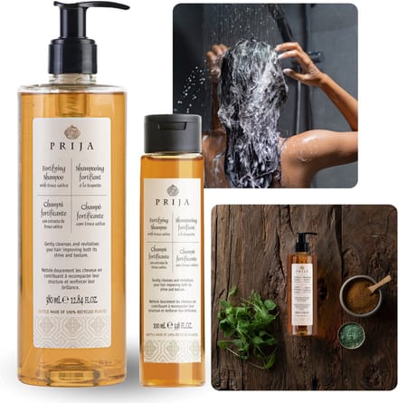 PRIJA - Cosmetica set: Regenererende haarshampoo 380ml + Regenererende haarshampoo 100ml