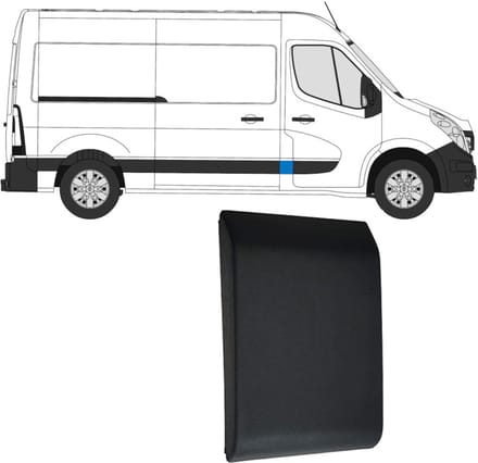 Voorste sierlijst zijlijst voor Renault Master 2010- / Rechts
