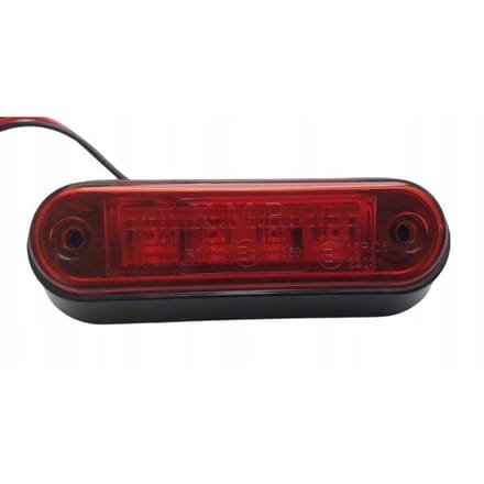 Zijmarkering rood LED 12/24v 100x34mm