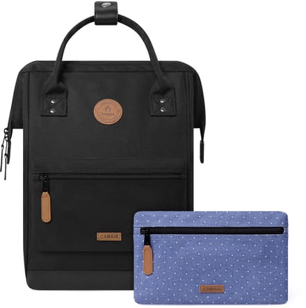 CABAIA - Rugzak Adventurer Medium 18L Berlin, Computercompartiment 13", Levenslange garantie, Brede opening - Zwart