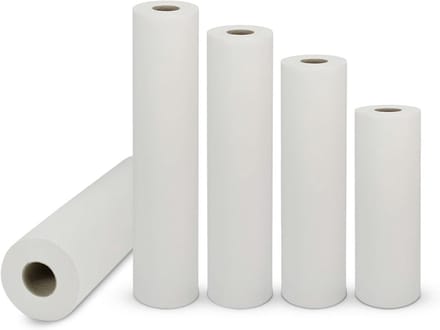2-Laags Geperforeerde Onderlegger voor Onderzoekstafels - 50m Wit Papierrol