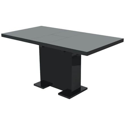 vidaXL - Eettafel - uitschuifbaar - hoogglans - zwart