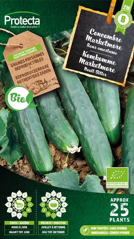 Protecta Groente zaden: Komkommer Marketmore Biologisch