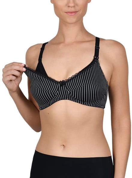 Naturana Voedings-BH, gestreept - 5105  - Zwart_Wit E85