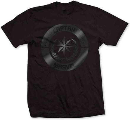 Marvel Captain Marvel Heren Tshirt -S- Silver Circle Zwart