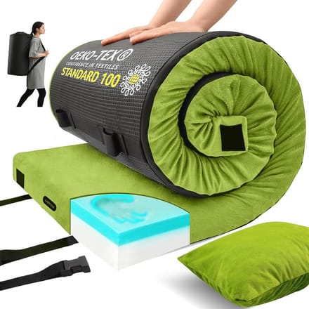 Comfortabel Traagschuim Slaapmat - Draagbaar en Opvouwbaar Kamperen Matras