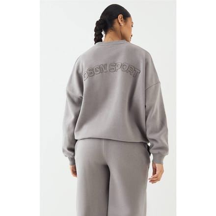 Dames DSGN Studio Self Fabric Applique Oversized Sweatshirt | Charcoal | Maat: 3XL