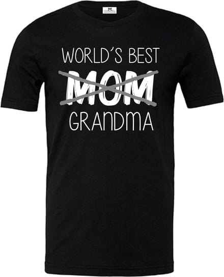 T-shirt voor de beste Mama - Beste Oma - Zwart - Maat M