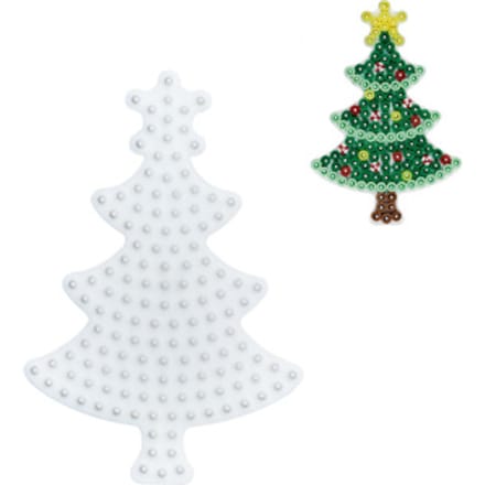 Hama Strijkkralen Grondplaat Kerstboom Wit