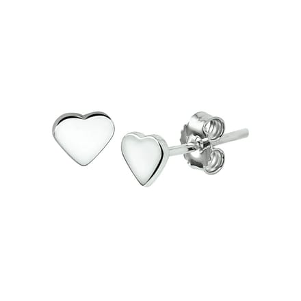 Zilver Gerhodineerd Oorknoppen Hart 1324030
