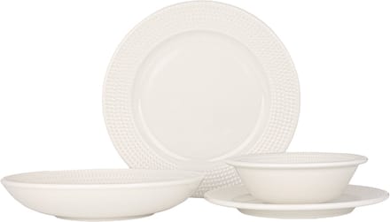 Bonna Serviesset - Pure Dot - 24 delig - 6 persoons - Porselein