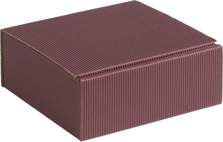 Geschenkdoos ribbelkarton 15x14x5,5cm BORDEAUX (100 stuks)