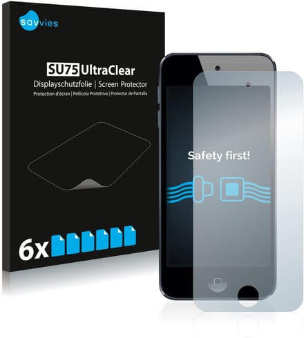Savvies - Screenprotector voor Apple iPod Touch (5. Gen.) - Folie Beschermfolie transparant 6 Stuks