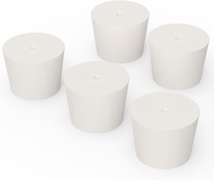 Rubberen Stoppers - Enkel Gat - Laboratorium Afsluiten - Precisie Taps Toelopend - Maat 8#