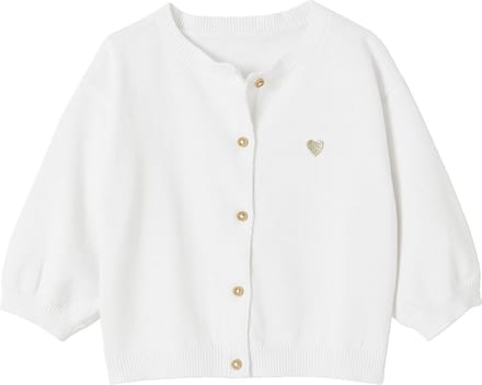 Vertbaudet Basic gebreid babyvest met geborduurd hartje