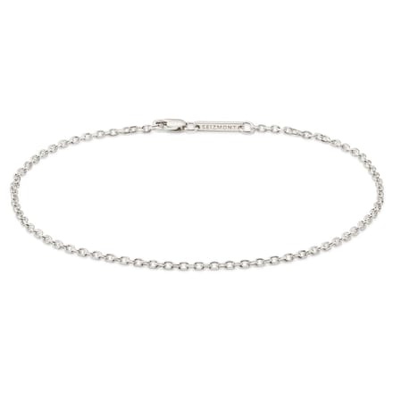 Argentia | Armband met 2 mm kabelschakels van ongecoat ruw 925 sterling zilver