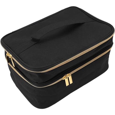 Organisateur d'Accessoires de Couture Double Couche Compartiments Multiples Polyester Imperméable Couture noir
