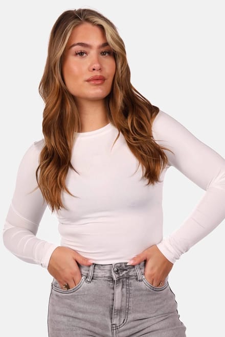 Getdrezzed Top - Maat: L - Basic travel body wit