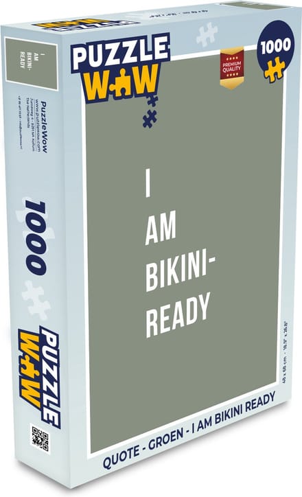 Puzzel Quote - Groen - I am bikini ready - Legpuzzel - Puzzel 1000 stukjes volwassenen
