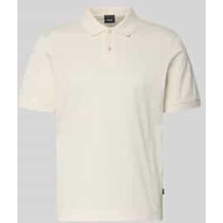 modern fit poloshirt met structuurpatroon model 'Roberto'