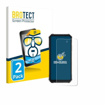 BROTECT - Screenprotector voor Ulefone Armor X16 Pro - Folie Beschermfolie transparant 2 Stuks