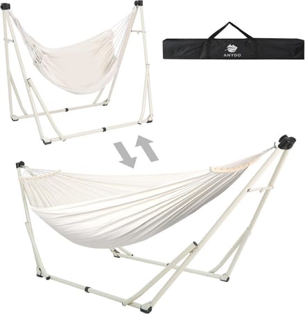 Hangmat en Hangstoel met Opvouwbaar Frame - Draagbaar voor Buiten, Tuin, Terras en Camping