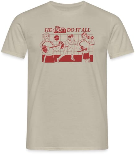Barbie Design Spreuk He Ken Do It All T-Shirt Heren