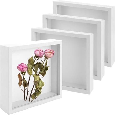 Dailygoods- Fotolijst 3D - 4 Stuks - Diepe Objectlijst - 20 x 20 cm
