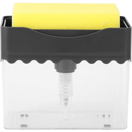 Contenant Distributeur Automatique de Détergent de Cuisine avec Accessoire Éponge à Vaisselle yellow