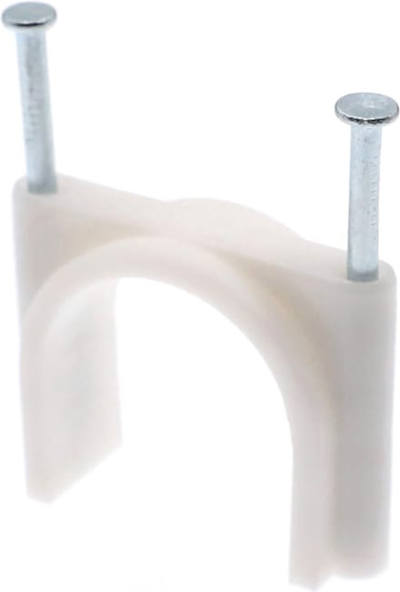 Kabelclip - Spijkerclip - Kabelklem - Kabelhouder - 30 mm - 25 stuks - Wit - Allteq