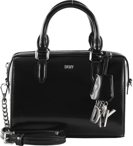 DKNY Handtas Schoudertas Paige SM Duffle Black / Silver Zwart