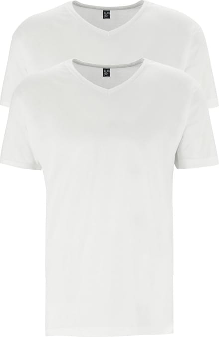 Alan Red West-Virginia T-shirt V-Hals Wit (2Pack) - Maat L - Heren - T-shirt basis