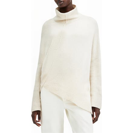 AllSaints Lock Roll Neck Chalk White Taglia: L | Maglioni a maglia Outlet | Donna | Bianco