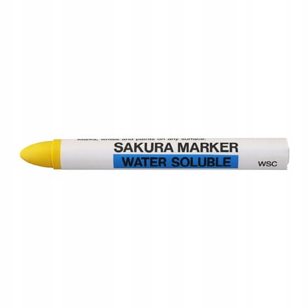 Sakura wateroplosbare marker - geel, uitwisbaar