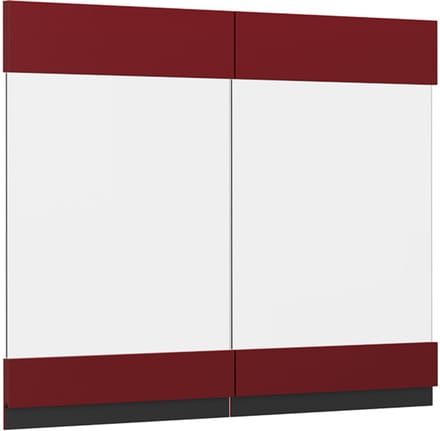 Vicco R-Line Keukenfront – 79.2 x 59 cm meubelfront voor de glazen hangkast Rood