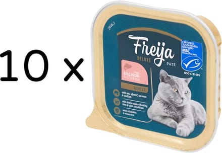 Freija Deluxe Kattenvoer Paté - 85 gram x 10 Zalm