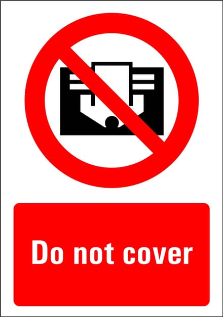 Do not cover bord - kunststof 297 x 420 mm