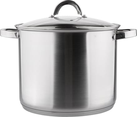 Altom Design Fabio RVS Hoge Soeppan / Kookpan 26cm 10.5L Met Glazen Deksel 26 x 21 cm